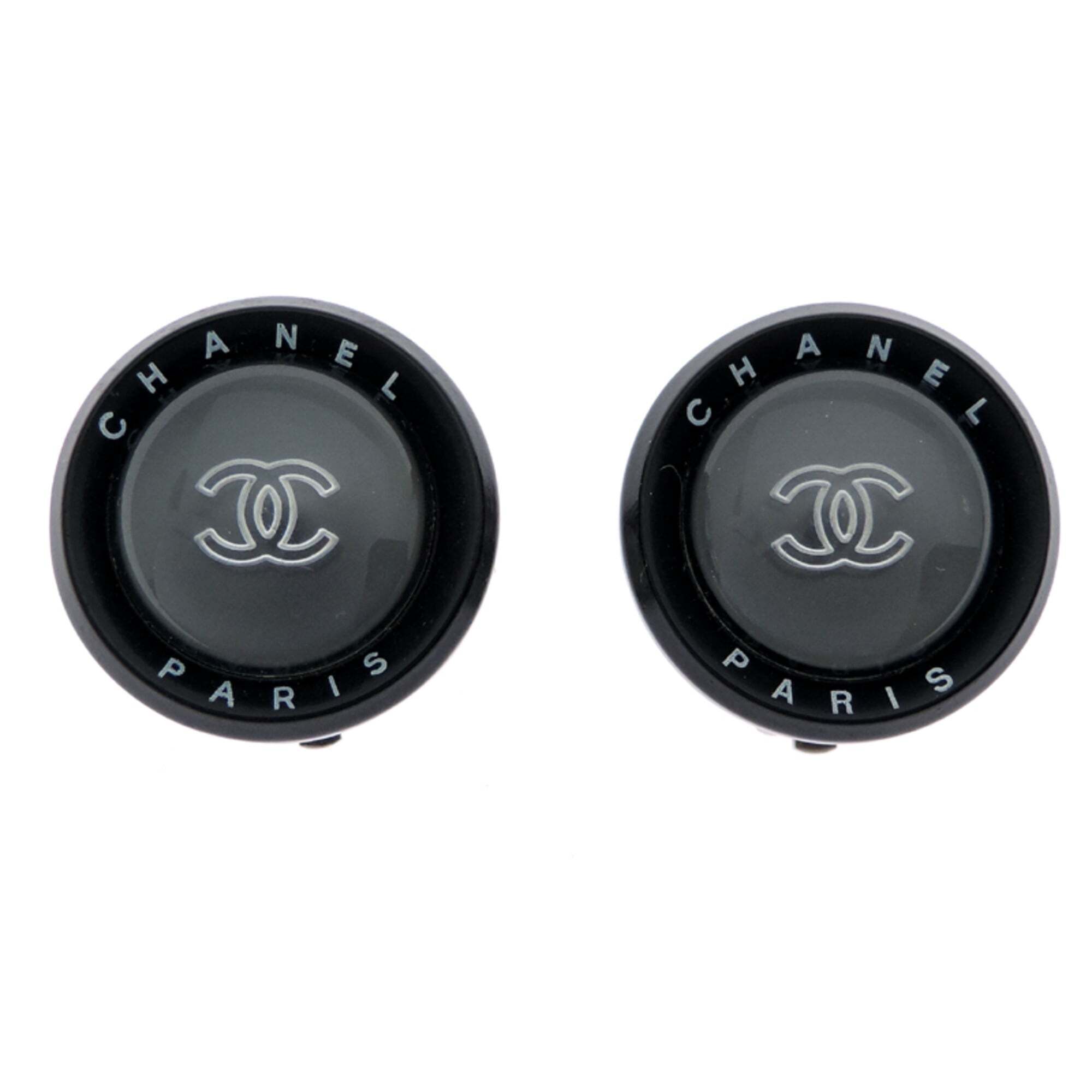 Chanel Black Logo Earrings 990$